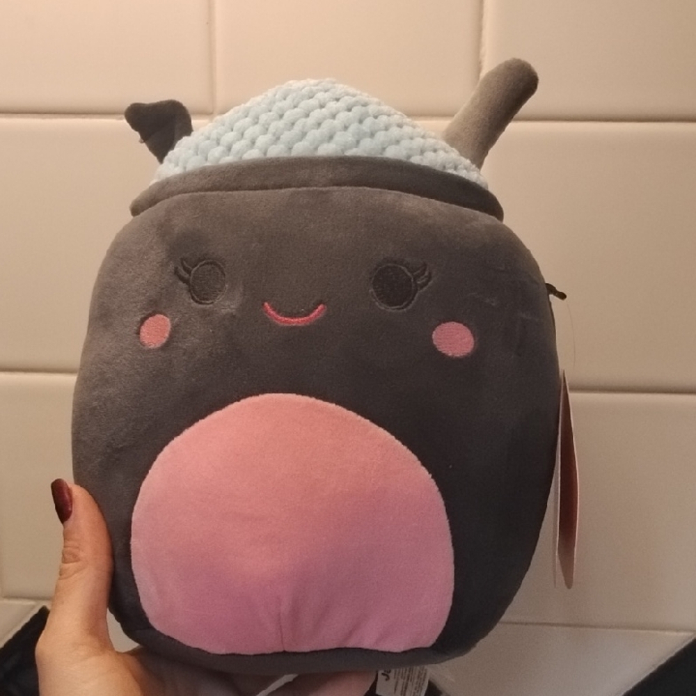 Squishmallows Gray and Pink Lorraine Plush